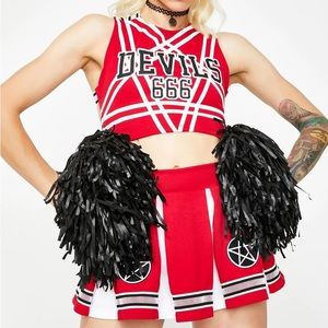 Dolls Kill Devil Cheerleader Costume